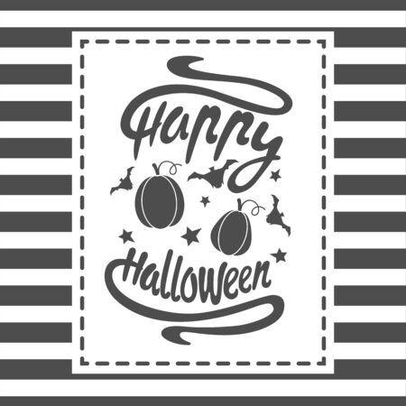 Happy Halloween message design background. Vector illustration. This illustration can be used as a greeting, invitation, poster, print on t-shirt or bag.のイラスト素材