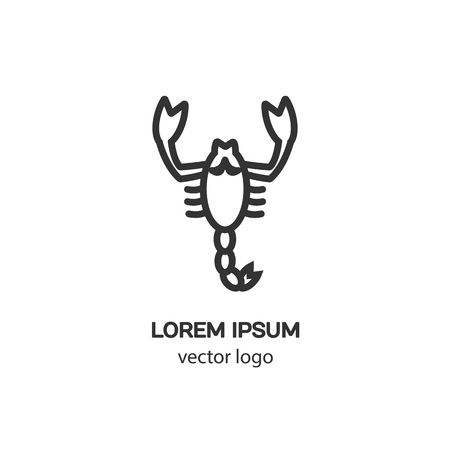 Vector logo design template for  scorpio, badge for websites and prints. Modern easy to edit logo template.のイラスト素材