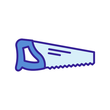 Vector line style icon with construction saws. Set of icons isolated on white backgroundのイラスト素材