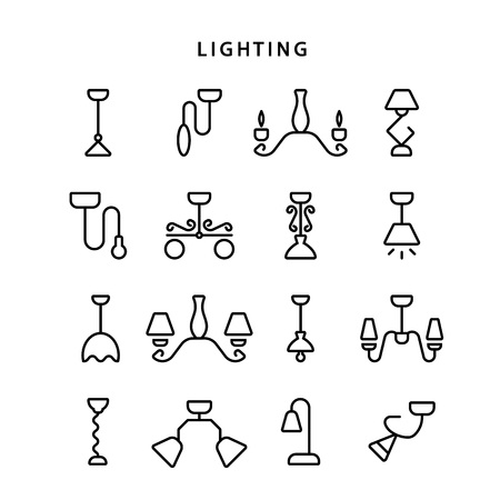 Chandelier set collectionのイラスト素材