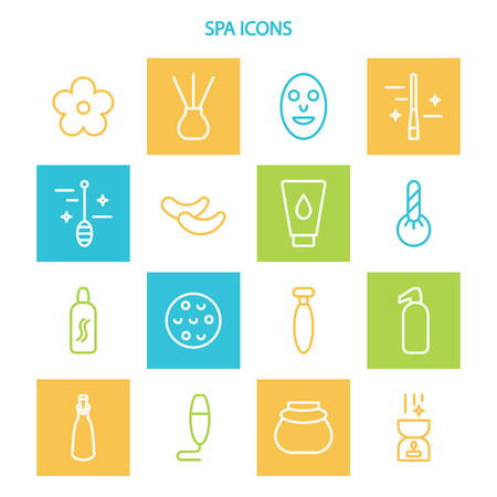 Spa icons set.のイラスト素材
