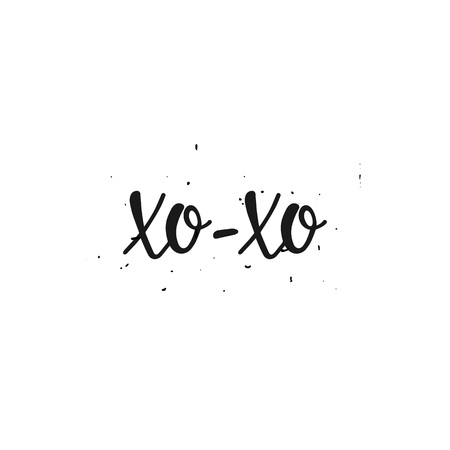 Handdrawn lettering Christmas xo xoのイラスト素材