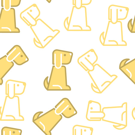 Seamless pattern with dogsのイラスト素材