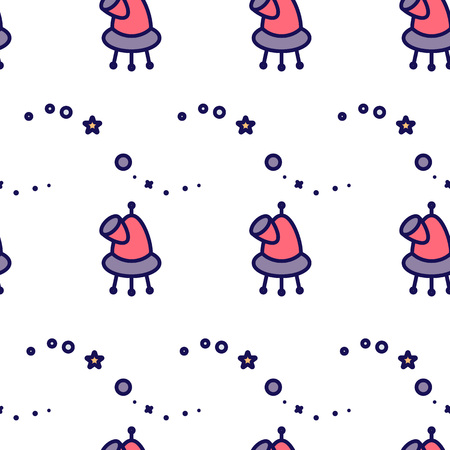 Seamless pattern with space cosmos.のイラスト素材