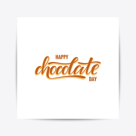 Happy chocolate day typography letteringのイラスト素材