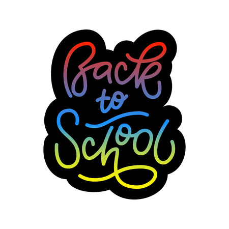 Back to school typography letteringのイラスト素材