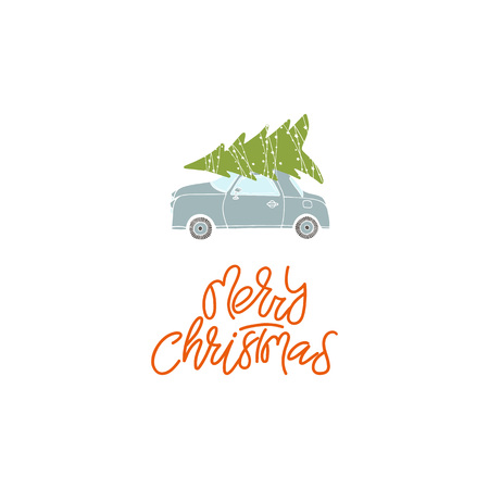 Collection Merry Christmas and Happy New Year element. Set of hand drawn holiday templateのイラスト素材
