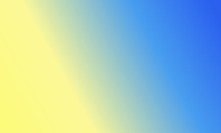 Vector gradient background in contrast bright colors. Blue and yellow smooth backdropのイラスト素材