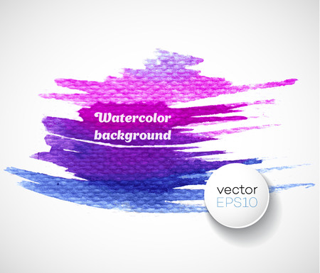 Colorful Watercolor splatters. Vector illustration. Blue and pinkのイラスト素材
