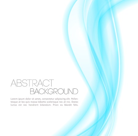 Vector Blue Abstract curved lines background. Template  designのイラスト素材