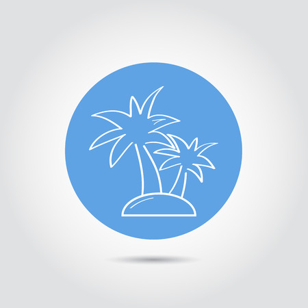 Summer and travel icon - palm tree. Travel design. Logo. Vectorのイラスト素材