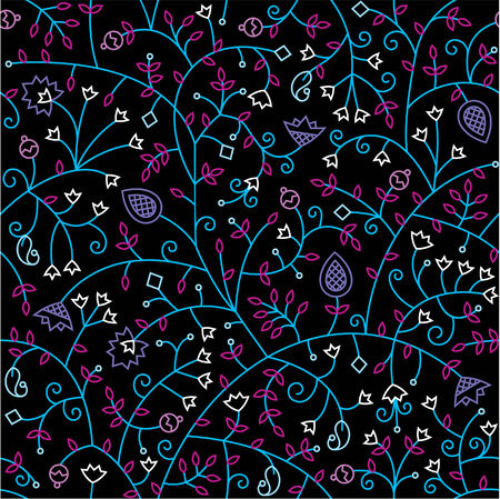 Winter floral patternのイラスト素材
