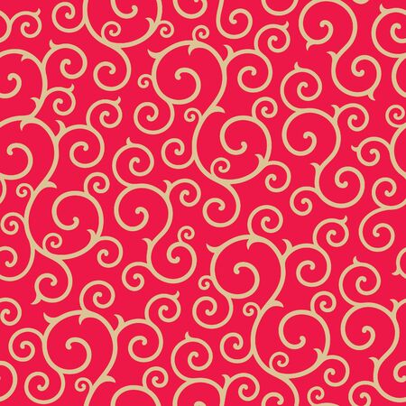 Curly seamless pattern. Suitable for christmas themeのイラスト素材