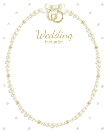 Wedding background with jewels composing a frame for your textのイラスト素材