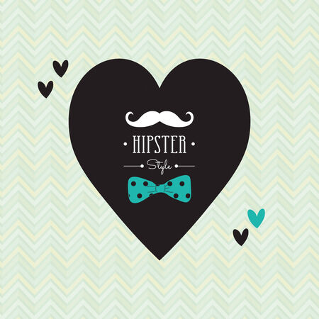 Love hipster style postcard design. Vector Illustrationのイラスト素材