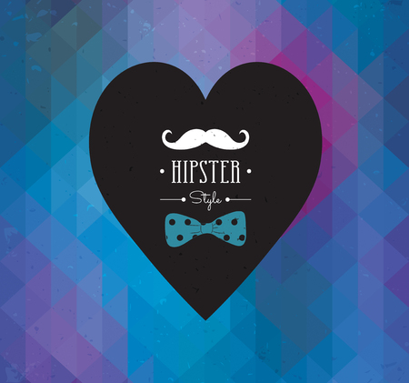 Love hipster style postcard design. Vector Illustrationのイラスト素材