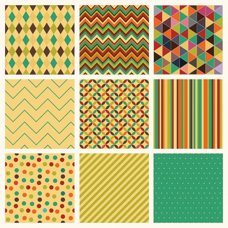 Seamless geometric hipster patternsのイラスト素材