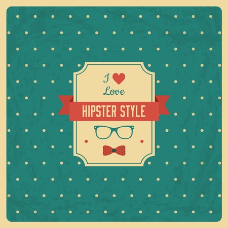 Vintage Geometric Vintage Background with Hipster Label. のイラスト素材
