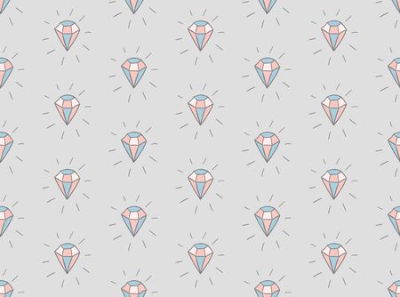 Vector Colorful Seamless Pattern with Diamondsのイラスト素材