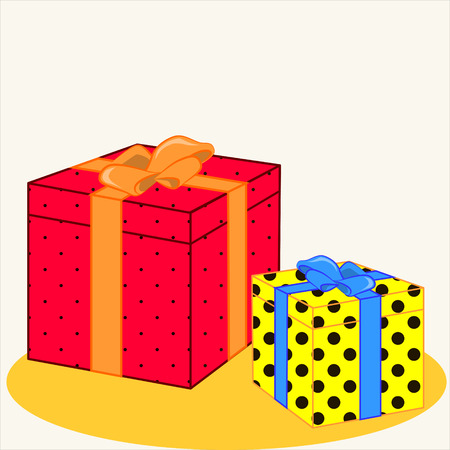 Cartoon Illustration of cute great giftsのイラスト素材