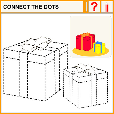 Connect the dots, preschool exercise task for kids, great gifts.のイラスト素材