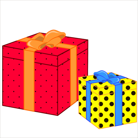 isolated illustration, cute cartoon of great gifts.のイラスト素材