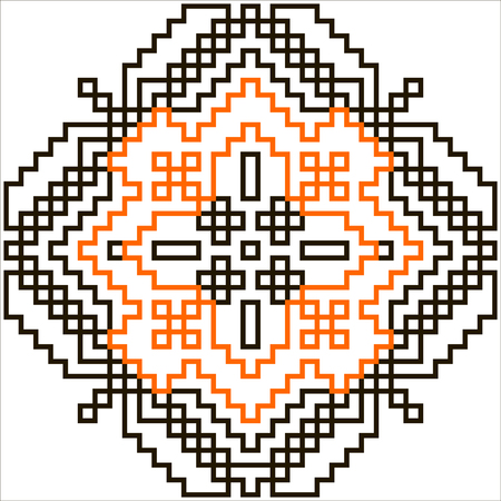 Geometrical line made in vector. Easy to use and edit, isolated on background. Unique linear badges for your design.のイラスト素材