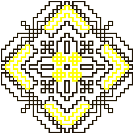 Geometrical line made in vector. Easy to use and edit, isolated on background. Unique linear badges for your design.のイラスト素材