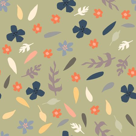 Seamless pattern with little flowers. The concept for textiles, wrappings, wallpapers, covers.のイラスト素材