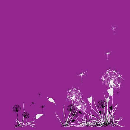 background with dandelionsのイラスト素材