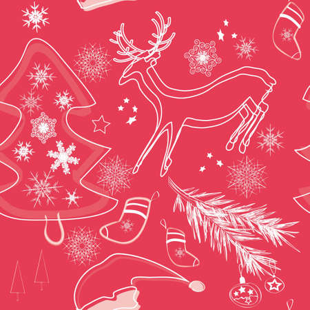 new year seamless pattern のイラスト素材