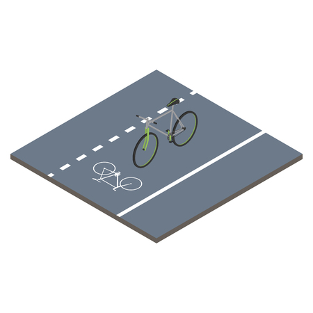 Isometric icon bicycle.のイラスト素材
