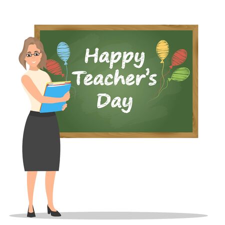 Happy teachers day vector illustration.のイラスト素材