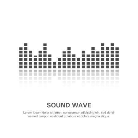 Illustration of an isolated sound wave on a white background 2.のイラスト素材