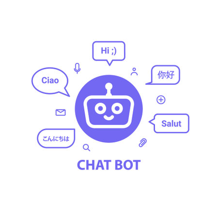 Chat bot design concept. UI UX element for web design.