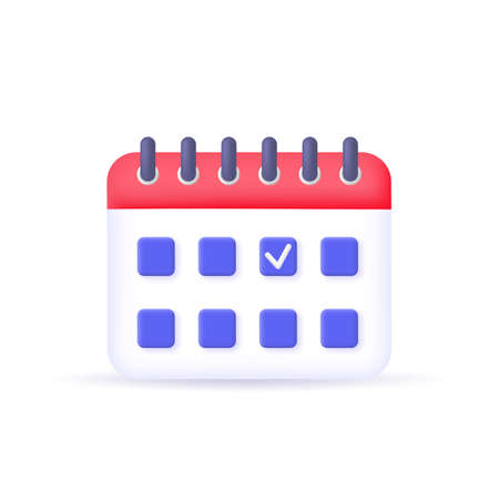 Calendar icon isolated on white background.のイラスト素材