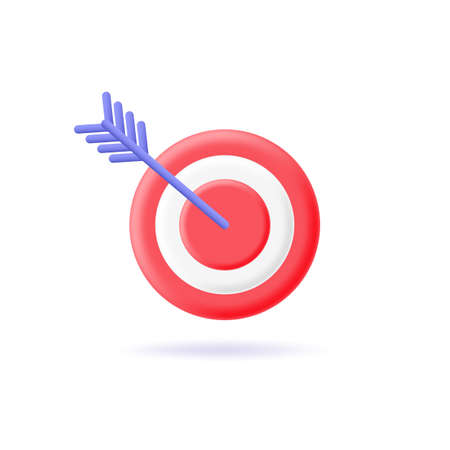 Arrow target icon isolated on white background.のイラスト素材