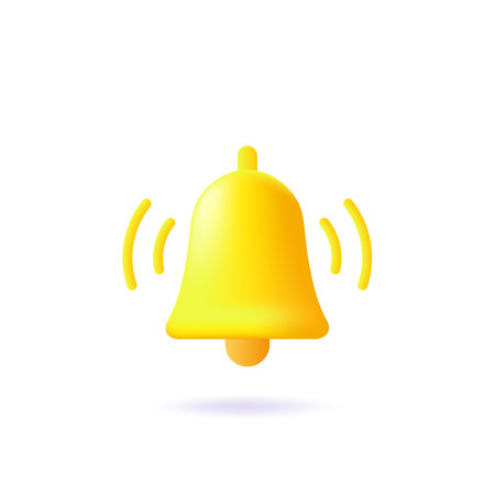 Notification message bell icon isolated on white background.のイラスト素材
