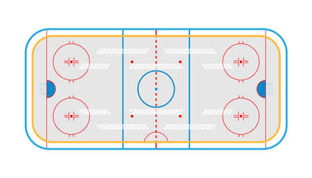 Ice hockey rink icon isolated on white background. Sports ground for active recreation.のイラスト素材