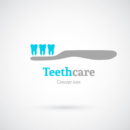 Tooth care concept iconのイラスト素材