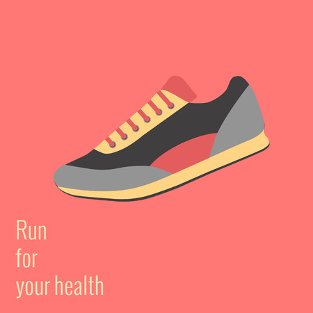 Flat design colorful vector illustration for jogging isolated on bright backgroundのイラスト素材