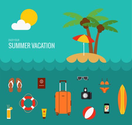 summer travelのイラスト素材