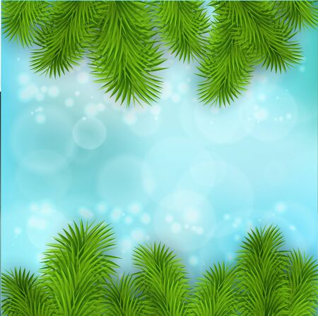 Christmas Tree Borders.  Vector realistic illustration for your design.のイラスト素材