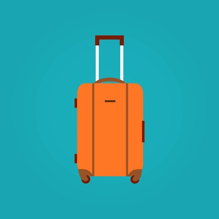 Travel bag vector illustration. Travel bag isolated icon. Travel bag  summer symbol. Travel bag for traveling design. Summer time vacation travel bag isolated iconのイラスト素材