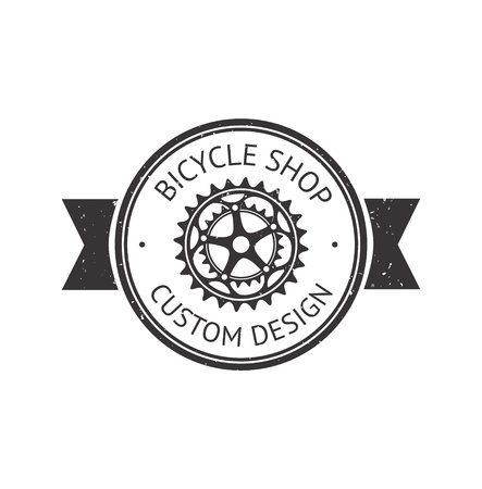 Bike badge outline vector illustration. Bike badge  icon  isolated. Bike symbol. Bike for bicycle design. Training concept bike badge isolated. Bicycle badge vector isolatedのイラスト素材