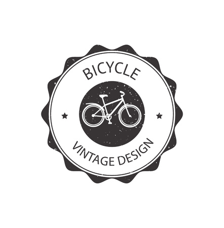 Bike badge outline illustrationのイラスト素材