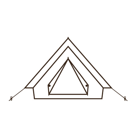 Camp tent icon. Isolated camping tent icon vector. Travel equipment tourism camp tent illustration for explore camping designのイラスト素材