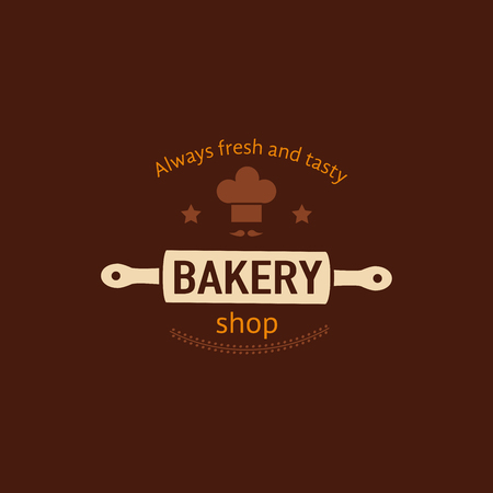 Set of bakery badges with bread, pastry icons and design elements. Vector labels and bakery logo for signage, branding, advertisement.のイラスト素材