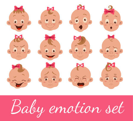 Baby facial expressionのイラスト素材
