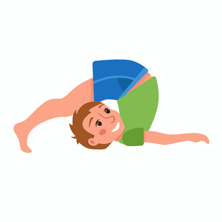 Yoga kids posesのイラスト素材